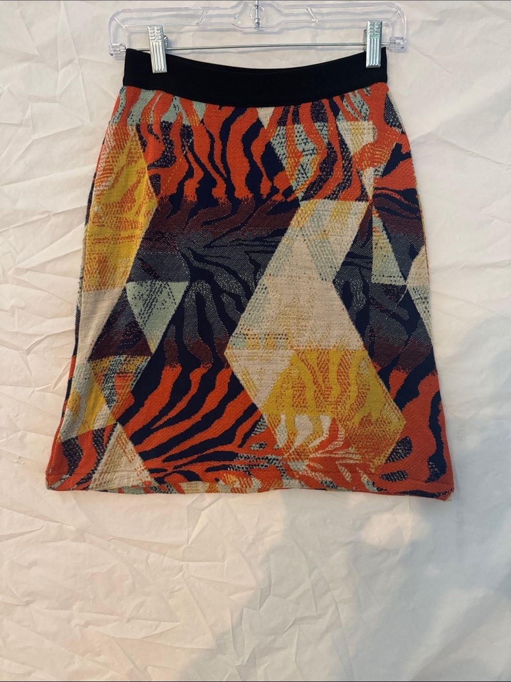 Aldo Martins Boho Geometric & Zebra Print Fall Mini Skirt in Orange,
